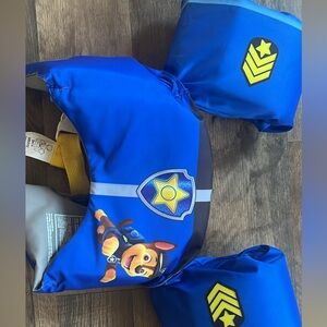 Paw patrol swim vest featuring chase